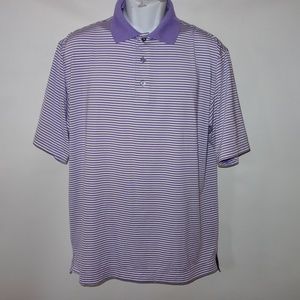 FootJoy Polo Golf Shirt Men M Purple Stripe